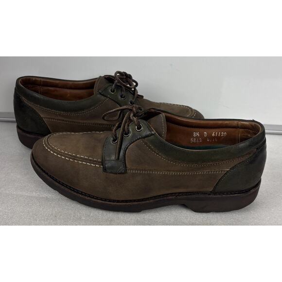 Quality Men Allen Edmonds Roanoke 8.5 D charcoal/olive nubuck leather
